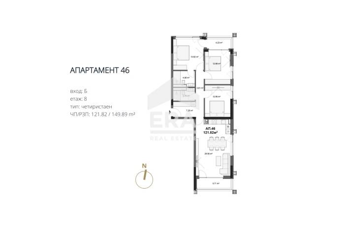 ERA Фамилия продава четиристаен апартамент ново строителство в кв. Овча купел 1