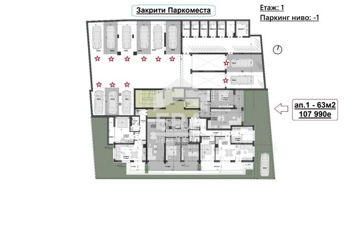 Двустаен апартамент в новострояща се сграда в жк Изгрев град Варна