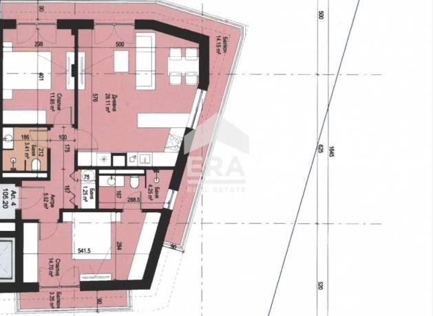 Тристаен апартамент с панорамна тераса в бутикова сграда в кв. Горна баня