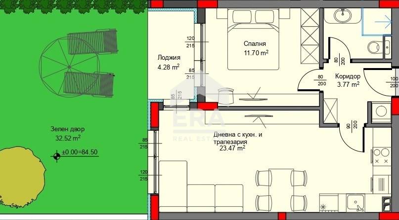 Южен двустаен апартамент с веранда за продажба в новострояща се сграда в кв. Аспарухово, гр. Варна