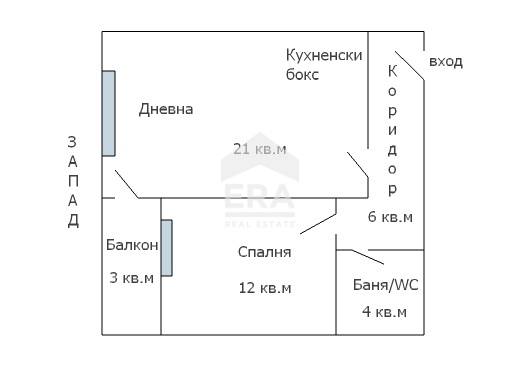 Двустаен апартамент за продажба в кв. Цветен квартал, Варна