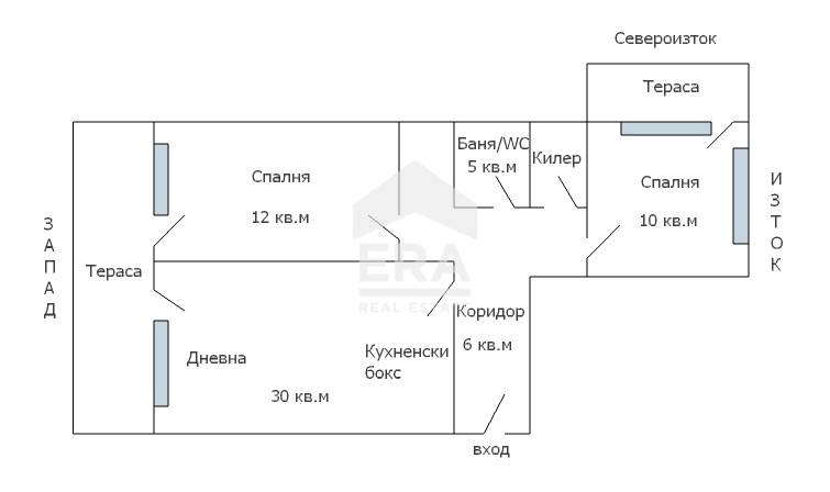Тристаен апартамент за продажба в кв. Колхозен пазар, Варна