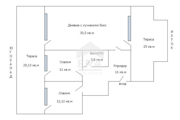 Тристаен апартамент за продажба в к.к. Св. св. Константин и Елена, област Варна