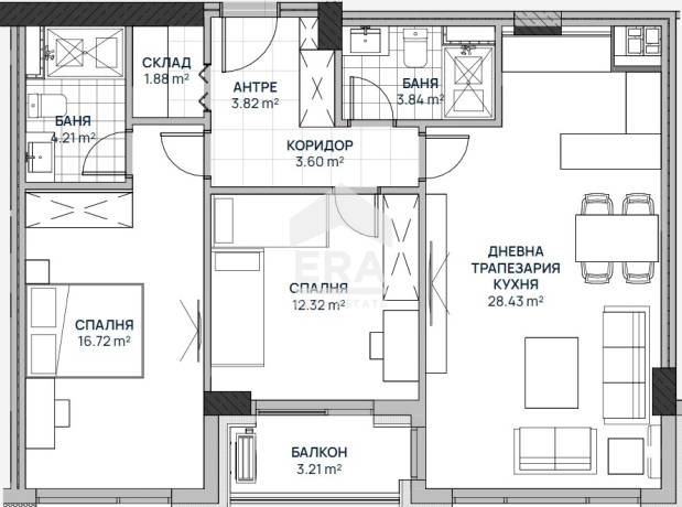Тристаен апартамент за продажба в кв. Люлин 2, София