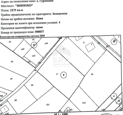 Нива за продажба в с. Гурмазово, област София