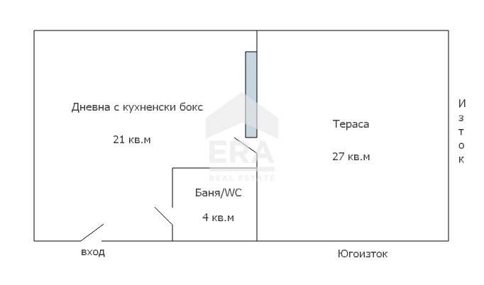 Едностаен апартамент за продажба в кв. Цветен квартал, Варна