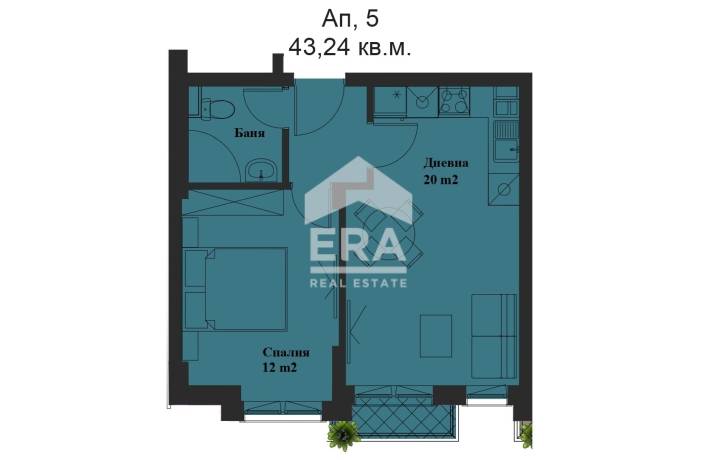 ERA Фамилия продава двустаен апартамент с АКТ 14 в ж.к. Банишора