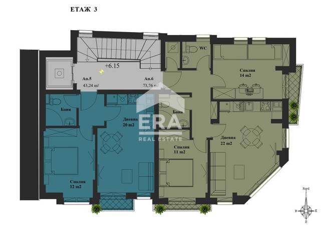 ERA Фамилия продава двустаен апартамент с АКТ 14 в ж.к. Банишора