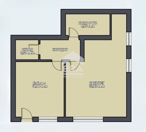 Офис в новопостроена кооперация с Акт 16, в кв. "Изгрев", за продажба, със застроена площ от 73,61 кв.м