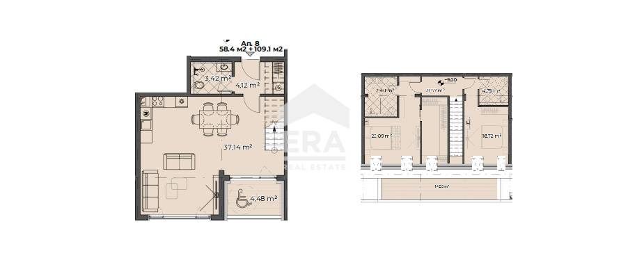 ERA Тера предлага за продажба тристаен мезонет в жилищен комплекс, в кв. Бистрица.