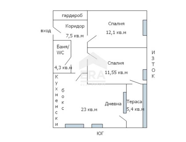 Тристаен апартамент за продажба в кв. Трошево, Варна