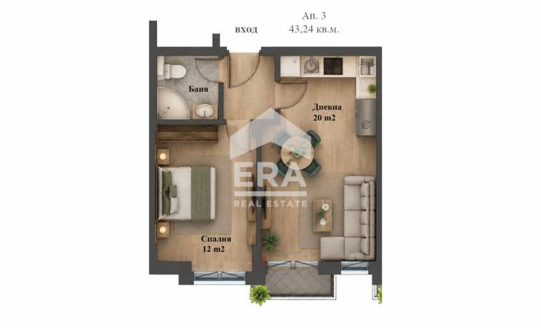 ERA Фамилия продава 2-стаен апартамент, ново строителство с АКТ 14 в кв. Банишора