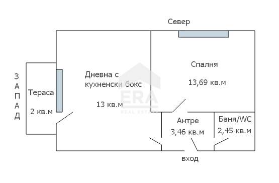 Двустаен апартамент за продажба в кв. Възраждане 2, Варна