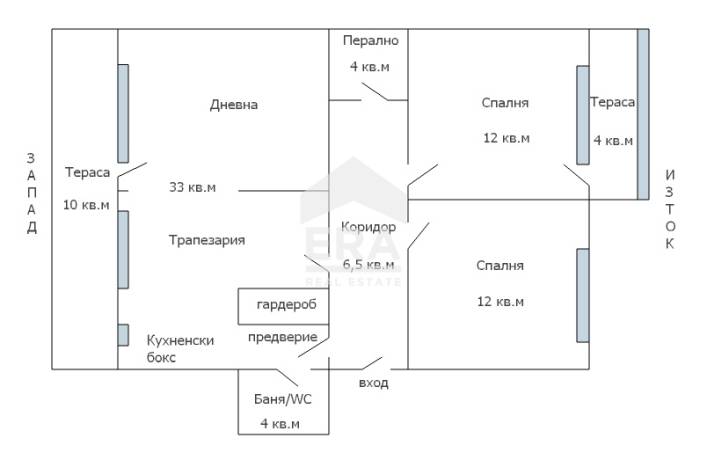 Тристаен апартамент за продажба в кв. ЛК Тракия, Варна
