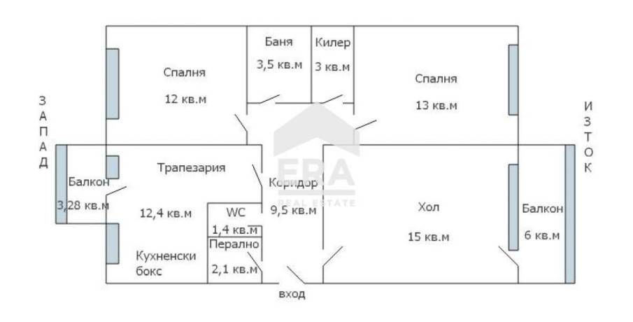 Тристаен апартамент за продажба в кв. Възраждане 1, Варна
