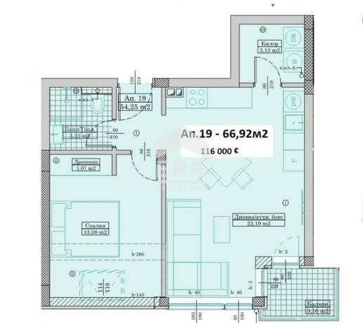 2-стаен апартамент в нова сграда (с Акт 14) в м-т Пчелина, над кв. Възраждане-3, гр. Варна