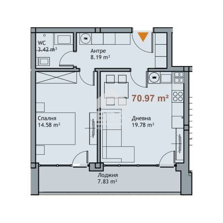 Двустаен апартамент за продажба в новостроящ се затворен комплекс за продажба на брега на морето к.к Чайка, гр. Варна.