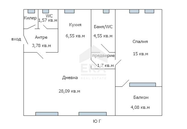 Двустаен апартамент за продажба в Център, Варна