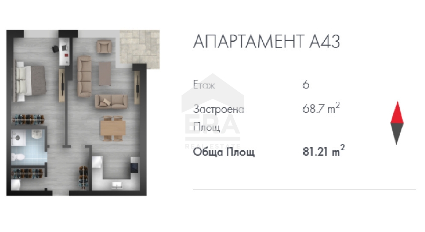 Двустаен апартамент за продажба в кв. Кръстова вада, София