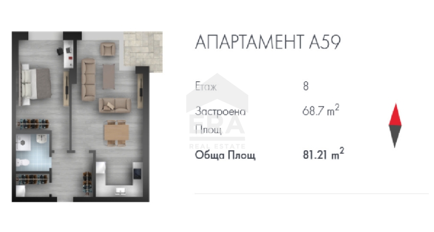 Двустаен апартамент за продажба в кв. Кръстова вада, София