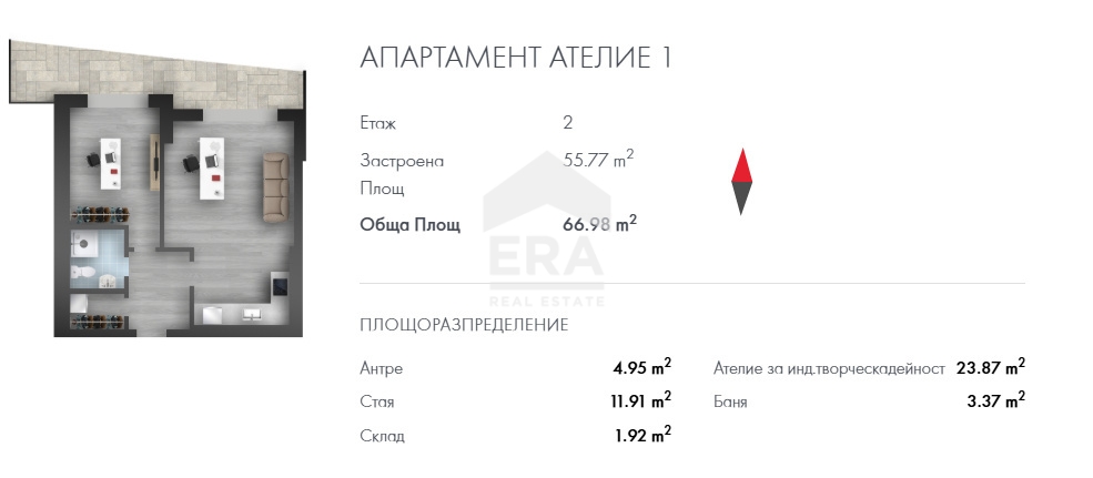 Двустаен апартамент за продажба в кв. Кръстова вада, София