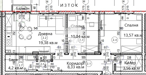 Тристаен апартамент за продажба в кв. Кайсиева градина, Варна