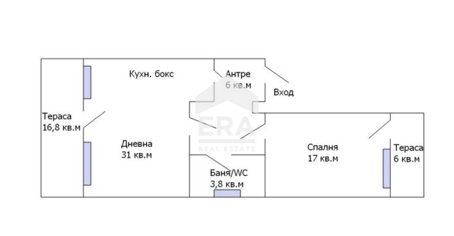 Двустаен апартамент за продажба в с. Кранево, област Добрич