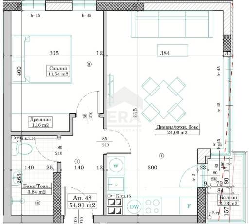 Двустаен апартамент за продажба в кв. Левски 1, Варна