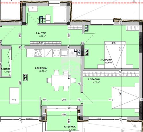 Тристаен апартамент за продажба в кв. Виница, Варна