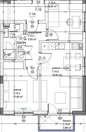 Тристаен апартамент за продажба в кв. Кайсиева градина, Варна