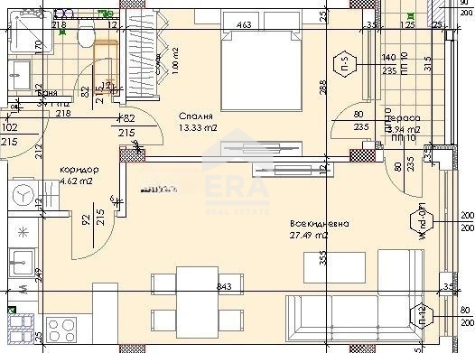 Двустаен апартамент за продажба в кв. Тракия, Пловдив